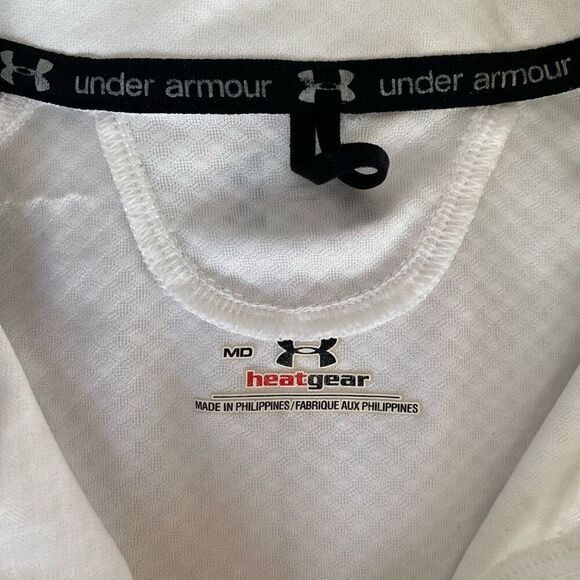 Under Armour Women M Heatgear 1/4 Zip Textured Mock Neck Longsleeve Pullover Top - Picture 12 of 15